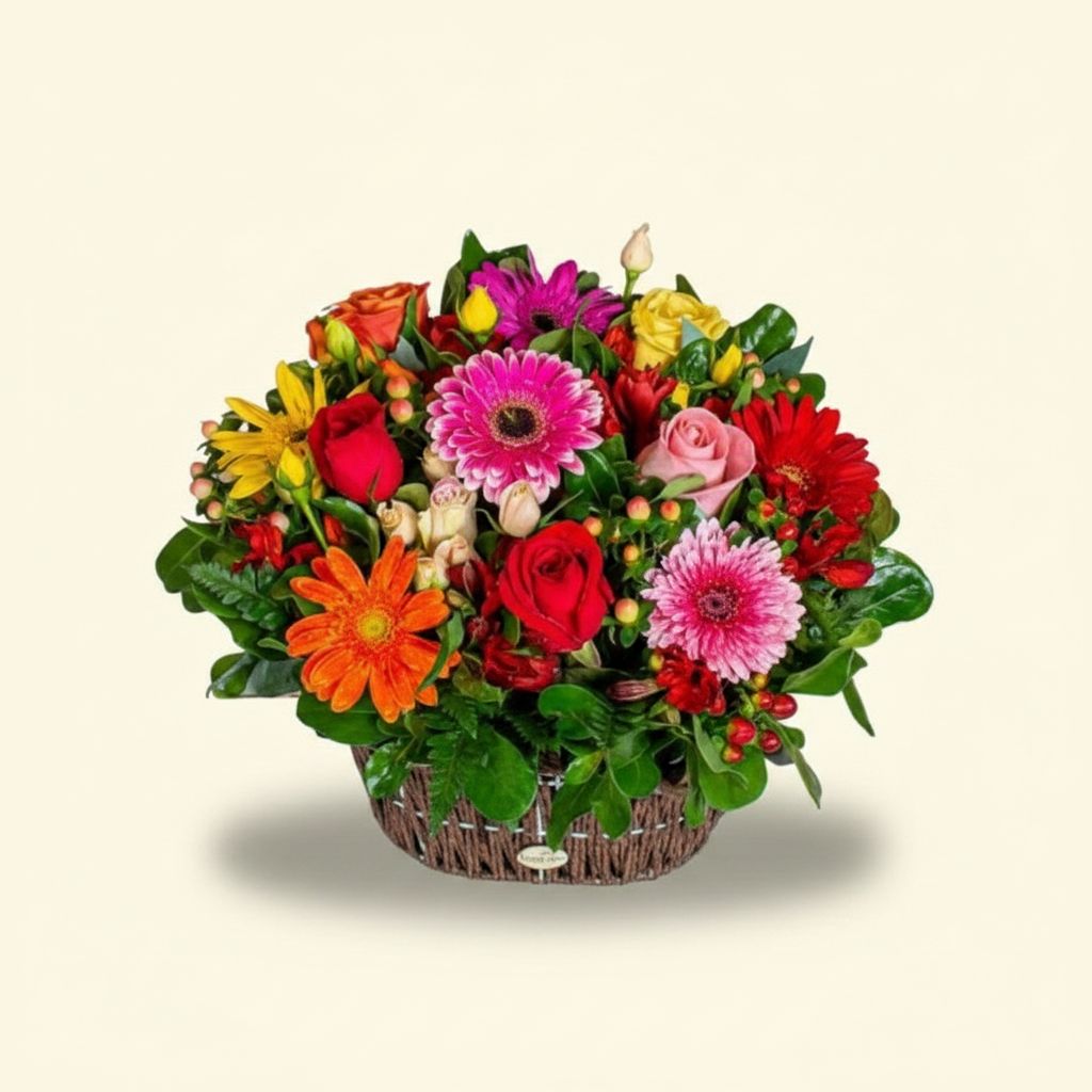 Arreglo Fuerte canasta rústica mix · Mely Flor